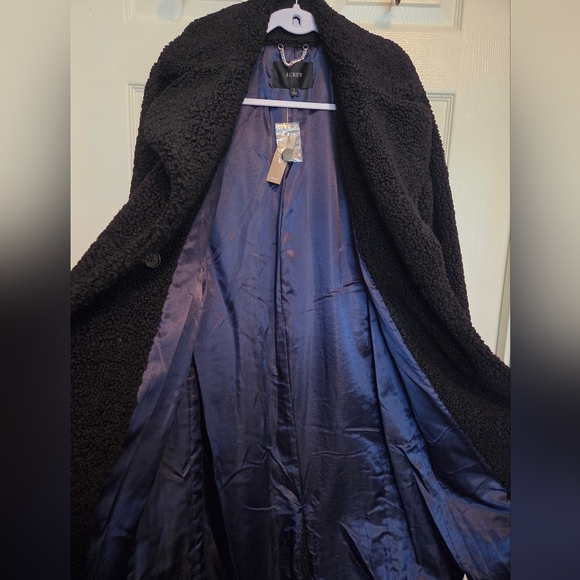 NWT J.CREW DOUBLE- BREASTED TEDDY SHERPA TOPCOAT SIZE S - Picture 5 of 8